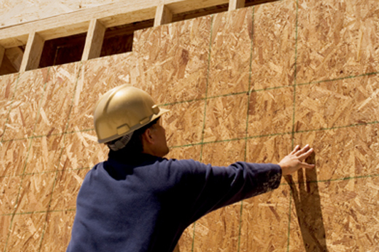 OSB wall sheathing